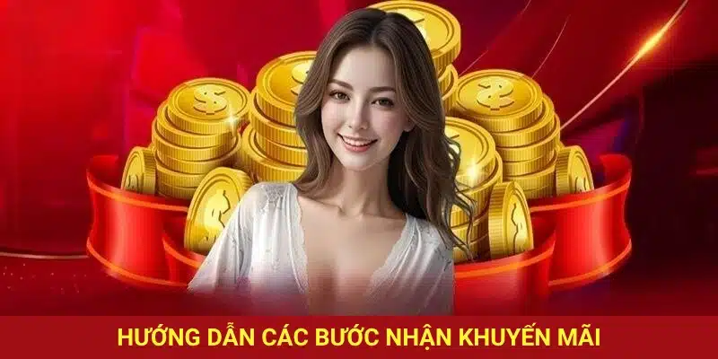 Hướng dẫn các bước nhận khuyến mãi.